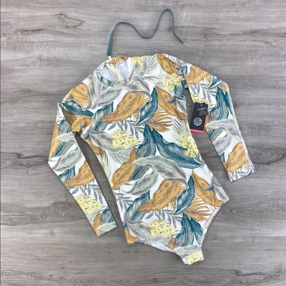 ☀️RIP CURL☀️ G BOMB LONG SLEEVE BZIP UV SURFS BODY SUIT - Picture 3 of 17